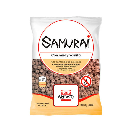 Snack Proteico Samurai Sabor Miel Vainilla – 15g de proteína | 60g
