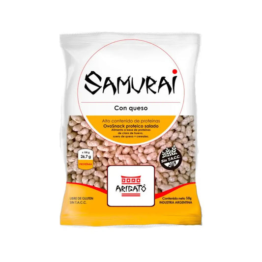 Snack Proteico Samurai Sabor Queso – 15g de proteína | 50g